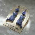 Garden cat earrings