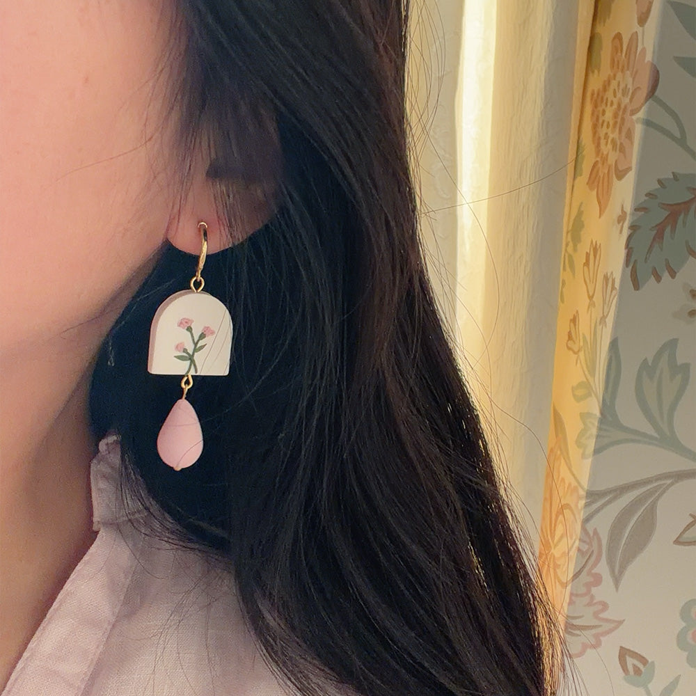Carnation Bloom Earrings