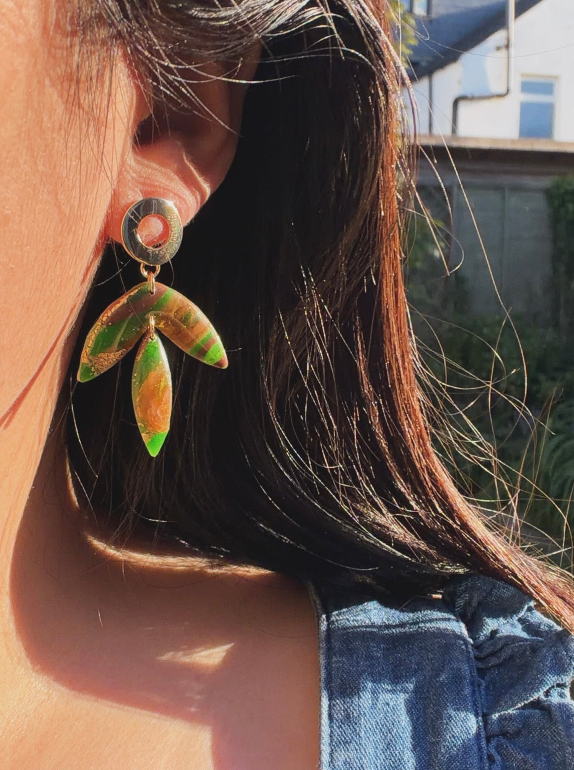 Tropical rainforest earrings