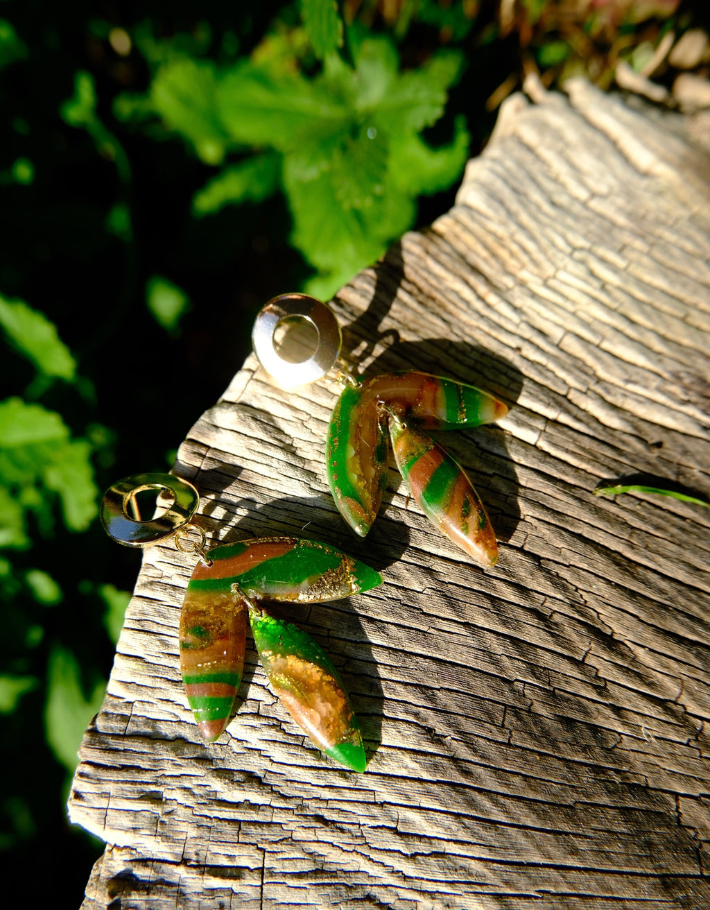 Tropical rainforest earrings