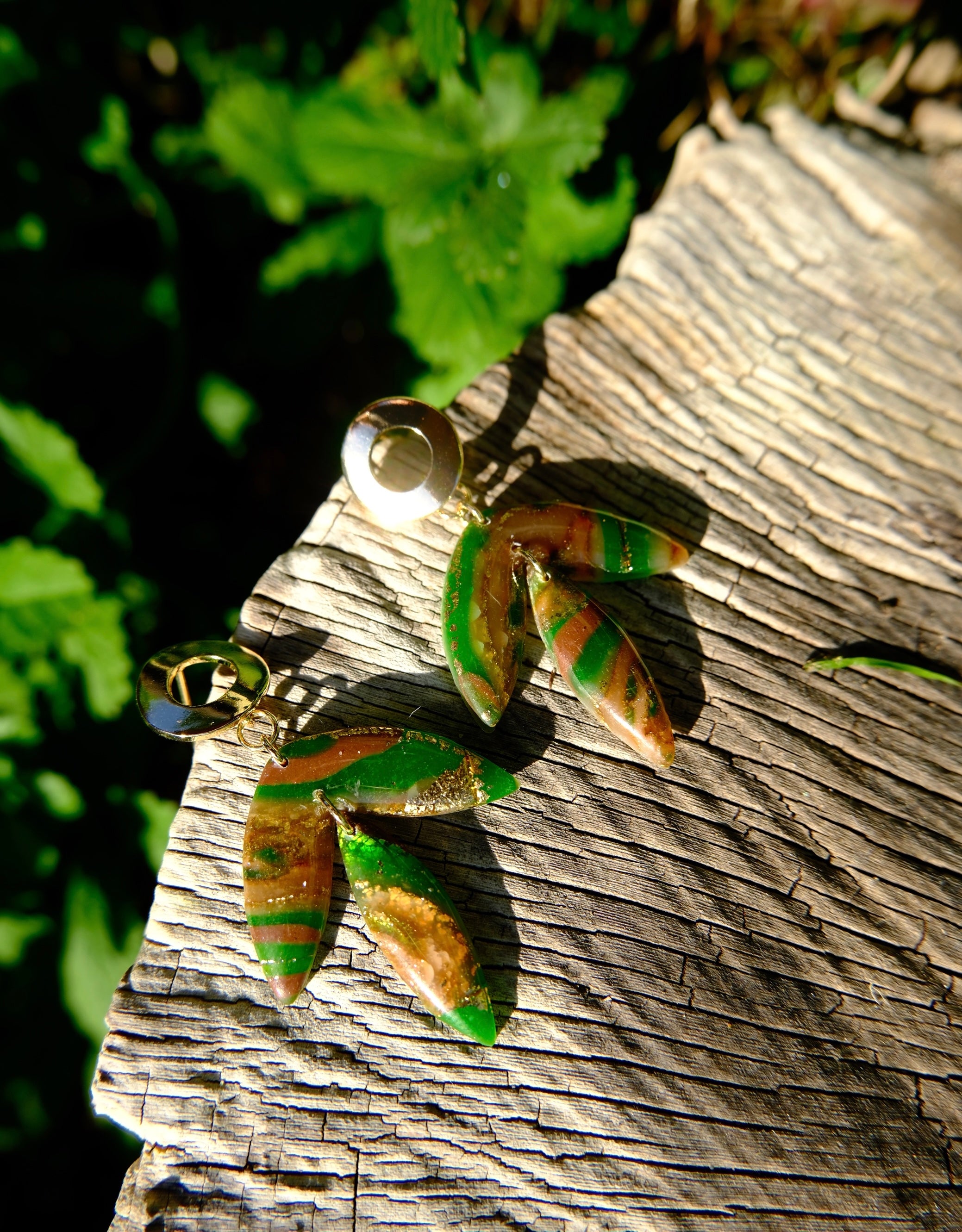Tropical rainforest earrings