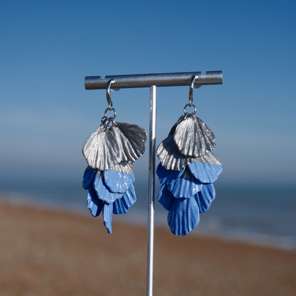 Ocean Wave Layered Earrings