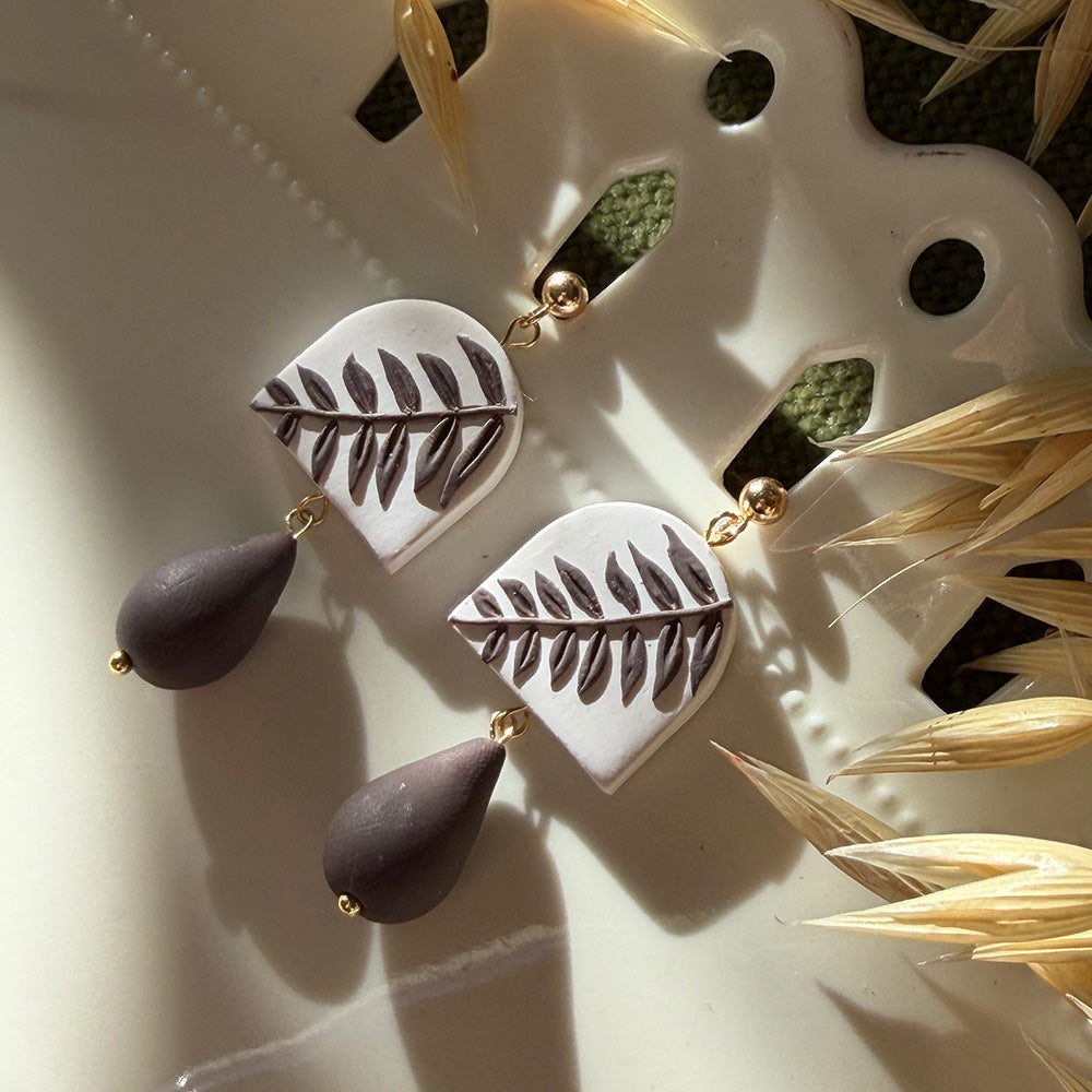 Botanical Leaf Drop Earrings