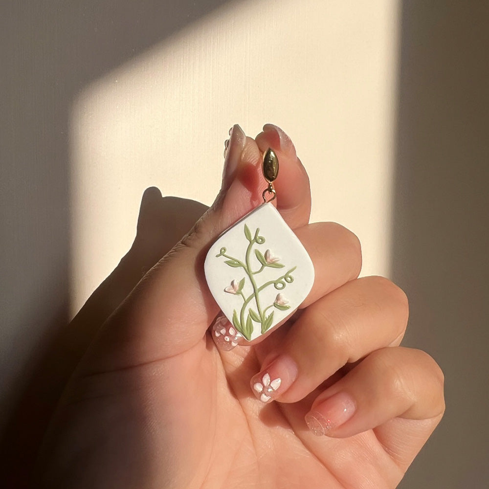 Sweet Bean Flower Earrings