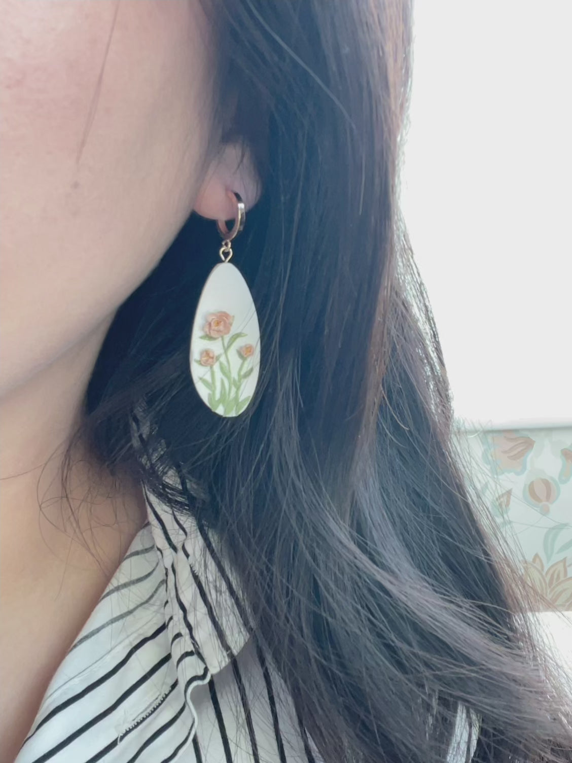 Peony Flower Earrings